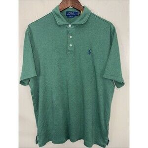 Polo Ralph Lauren Men's Classic Fit Green Polo Shirt Size L Short Sleeve